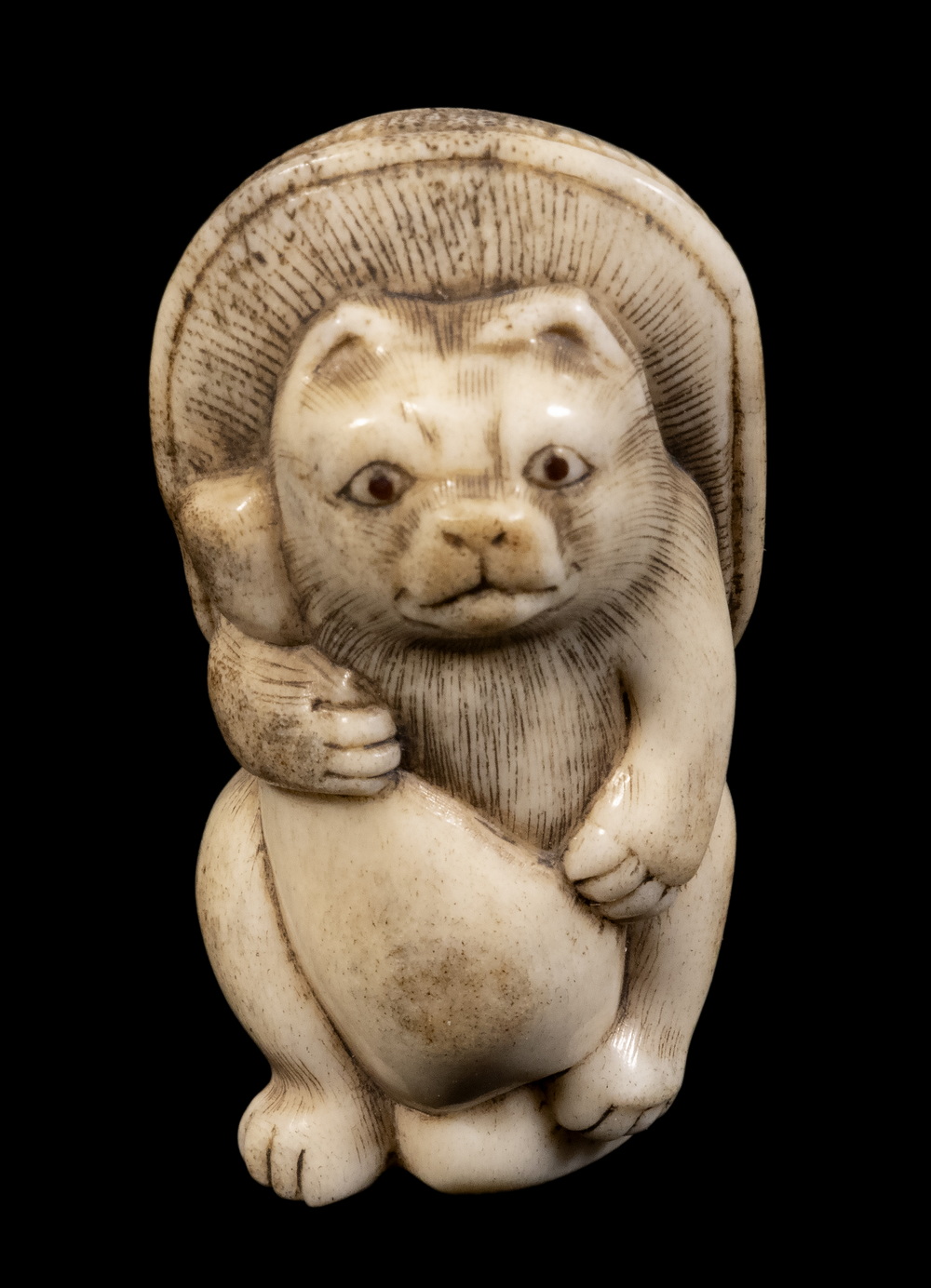 19TH C. JAPANESE IVORY NETSUKE OF A