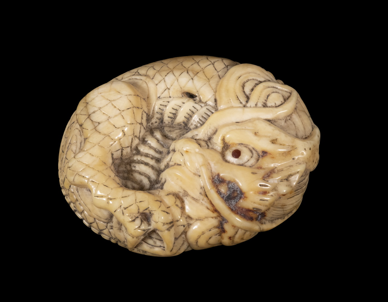19TH C. JAPANESE IVORY NETSUKE A