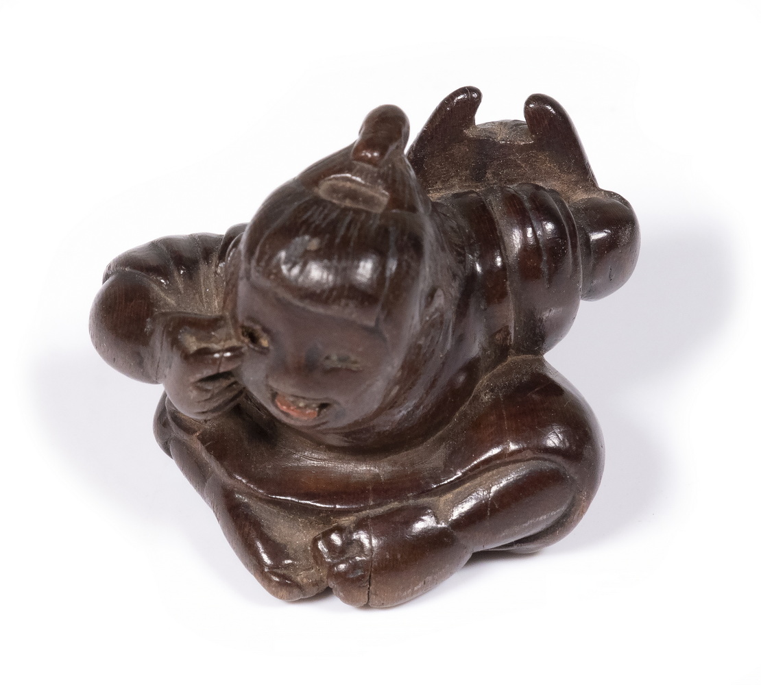 19TH C. JAPANESE NETSUKE, LACQUERED