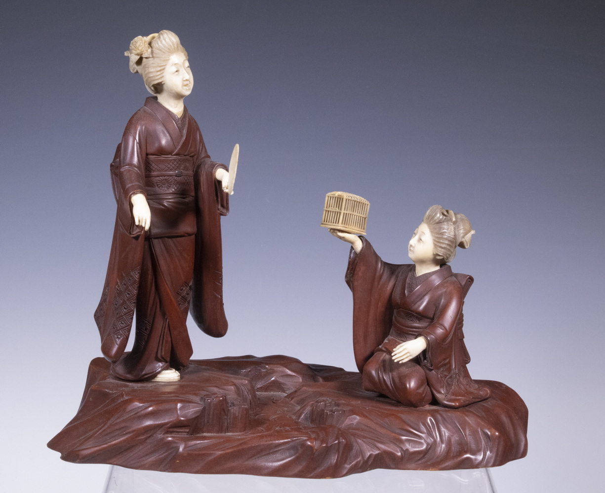 19TH C. JAPANESE WOOD AND IVORY