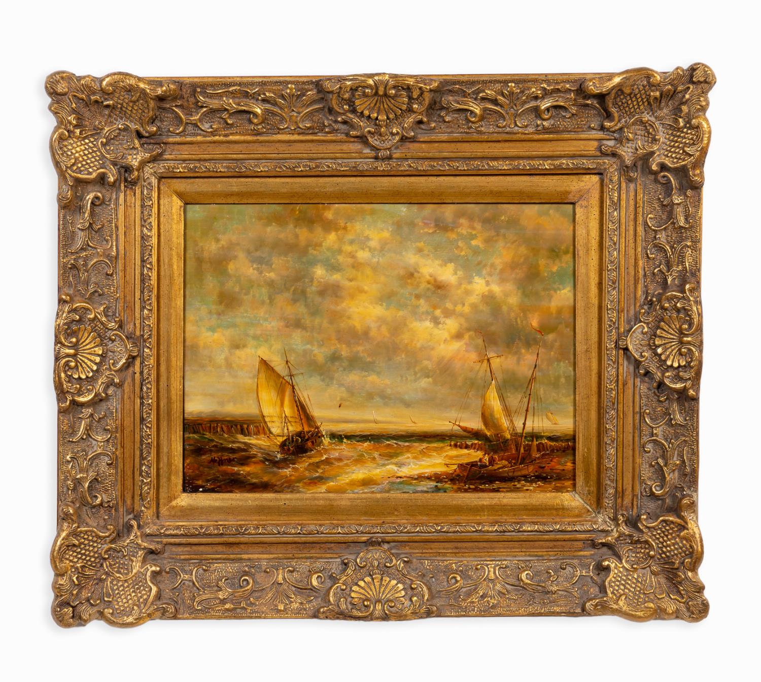 19TH C. KARL HEFFNER O/B SEASCAPE