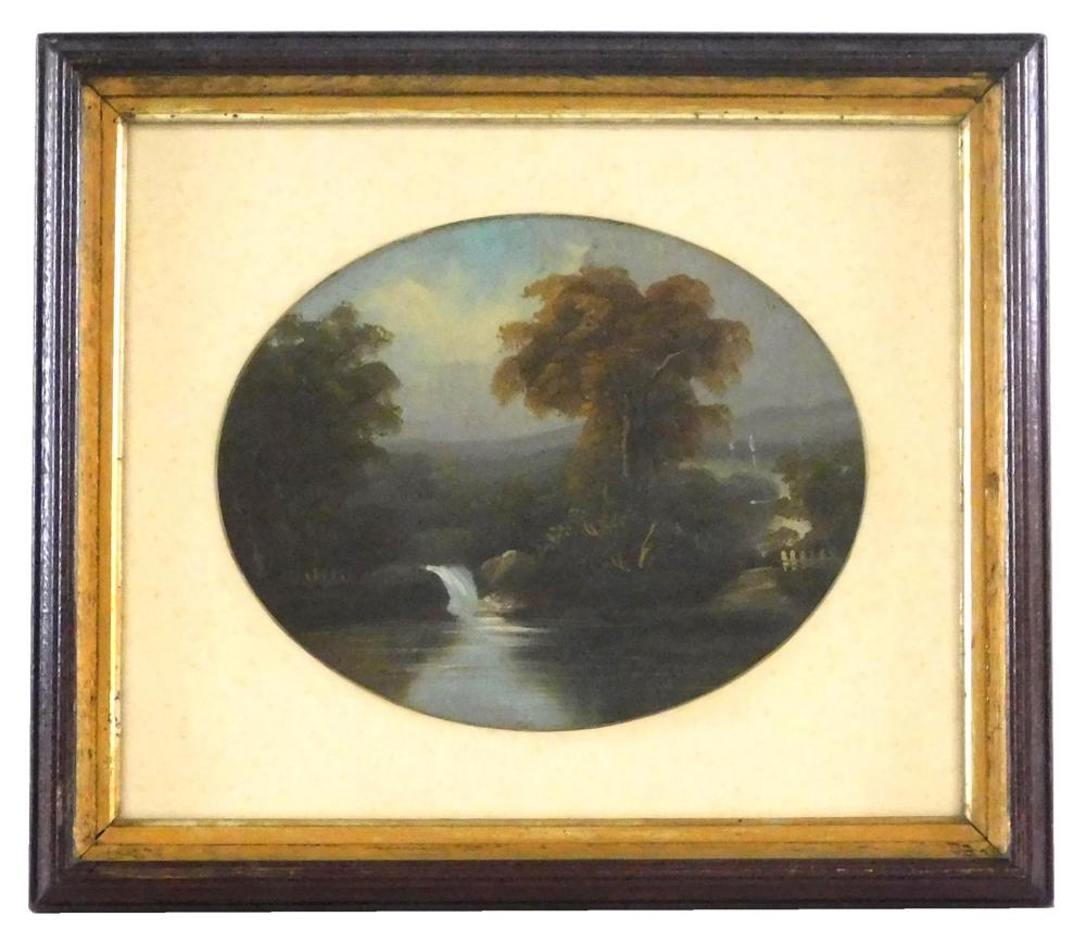 19TH C. LANDSCAPE OIL, DEPICTS