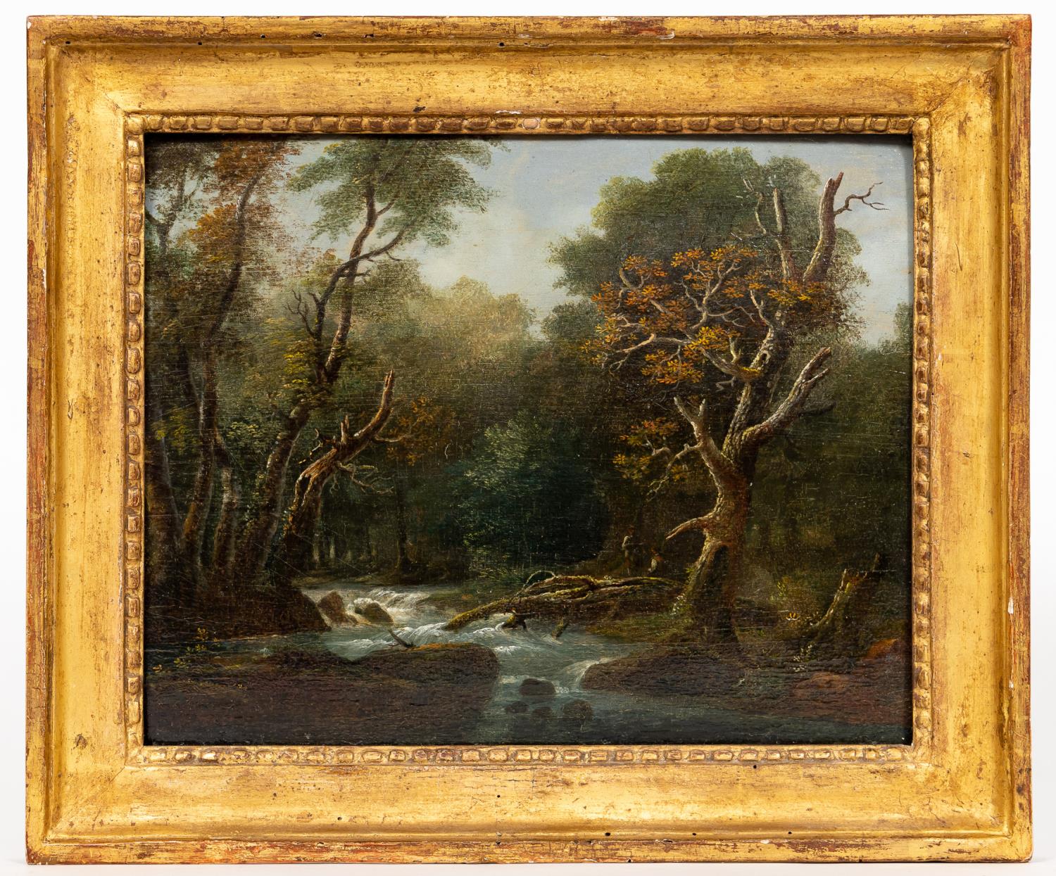 19TH C. LANDSCAPE OIL ON BOARD,