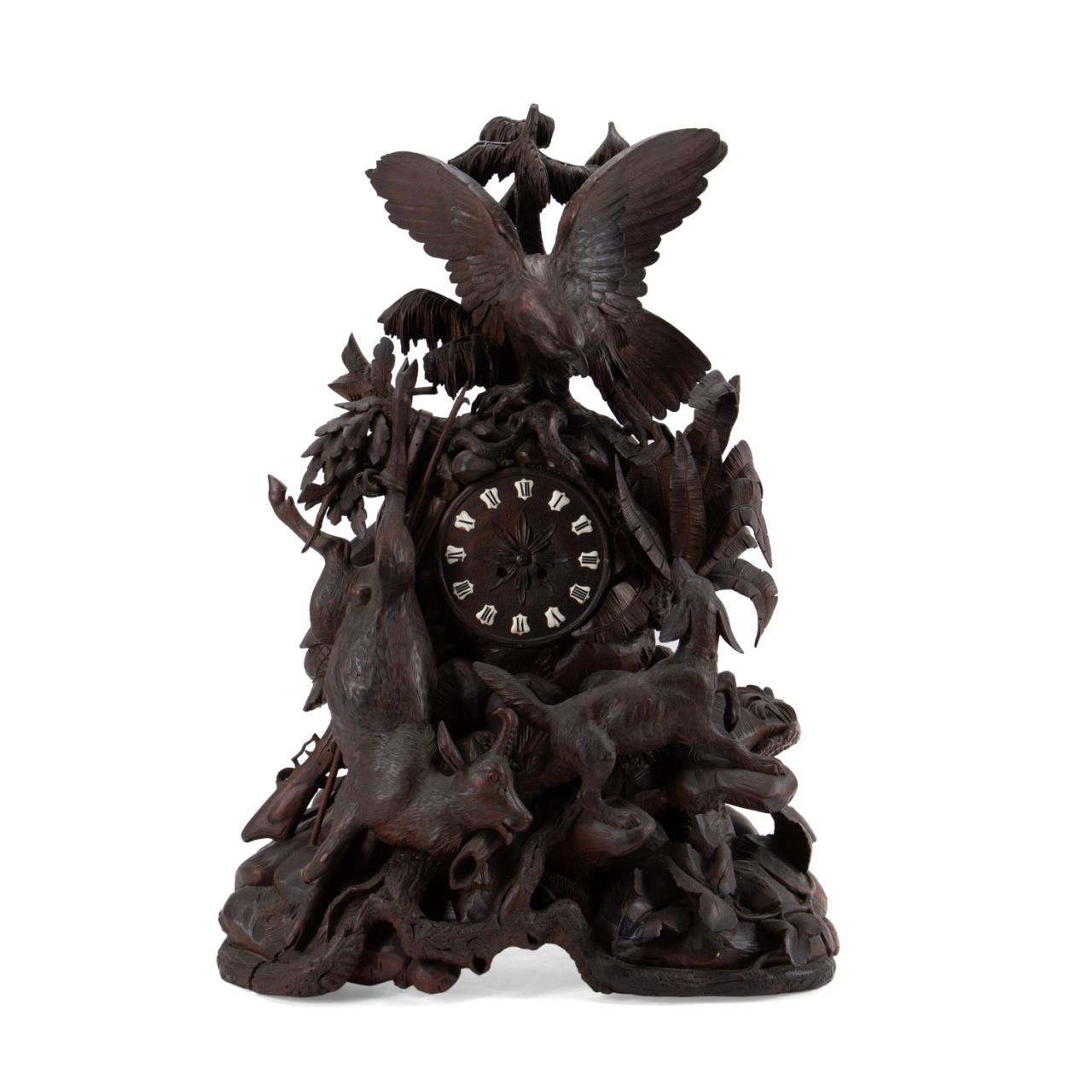 19TH C. LARGE BLACK FOREST CARVED