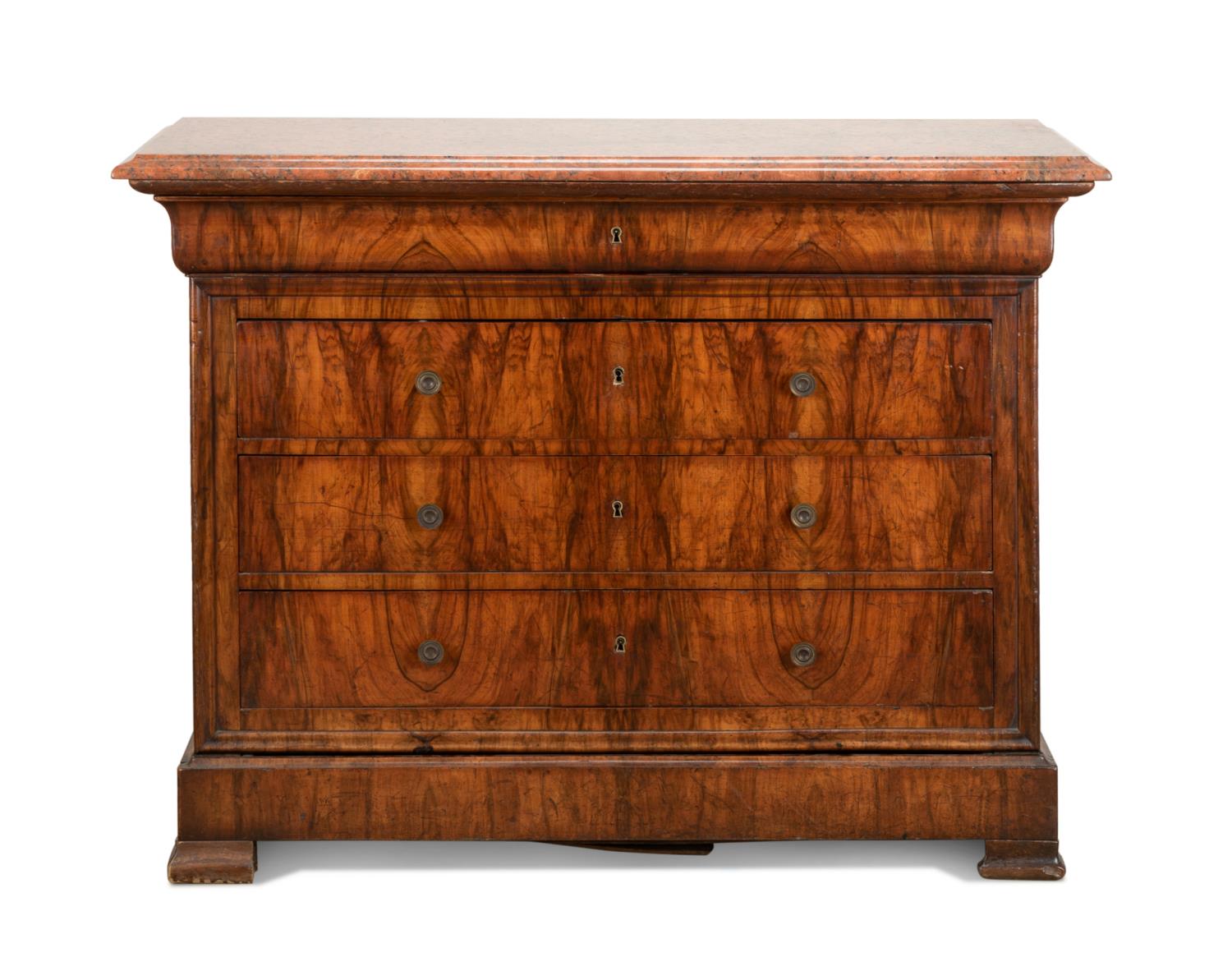 19TH C. LOUIS PHILIPPE MARBLE TOP