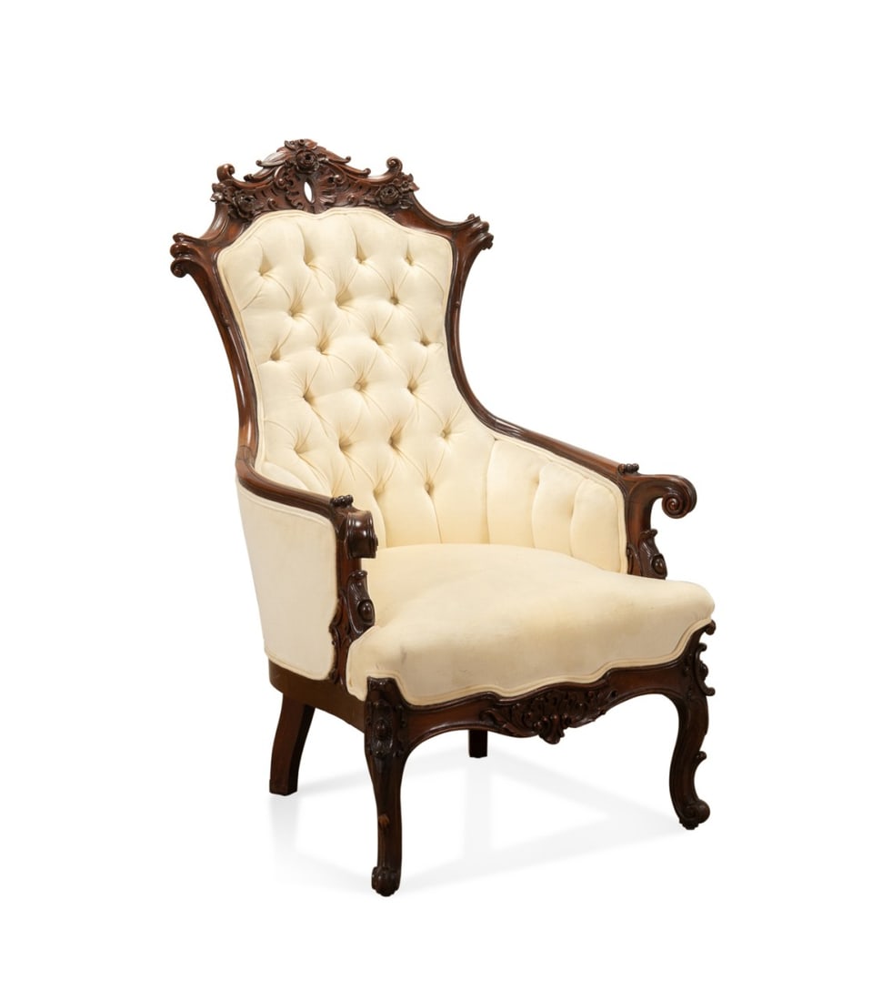 19TH C. LOUIS XV REVIVAL MAHOGANY