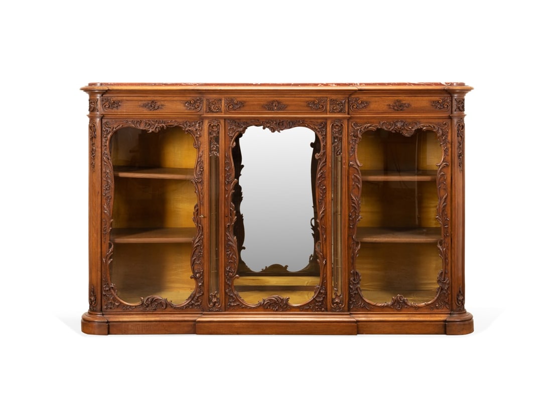 19TH C. LOUIS XV REVIVAL MARBLE TOP