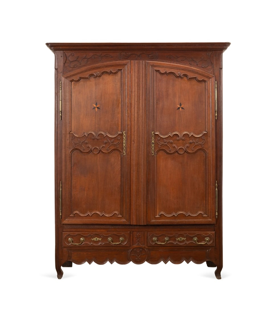 19TH C. LOUIS XV STYLE OAK MARRIAGE