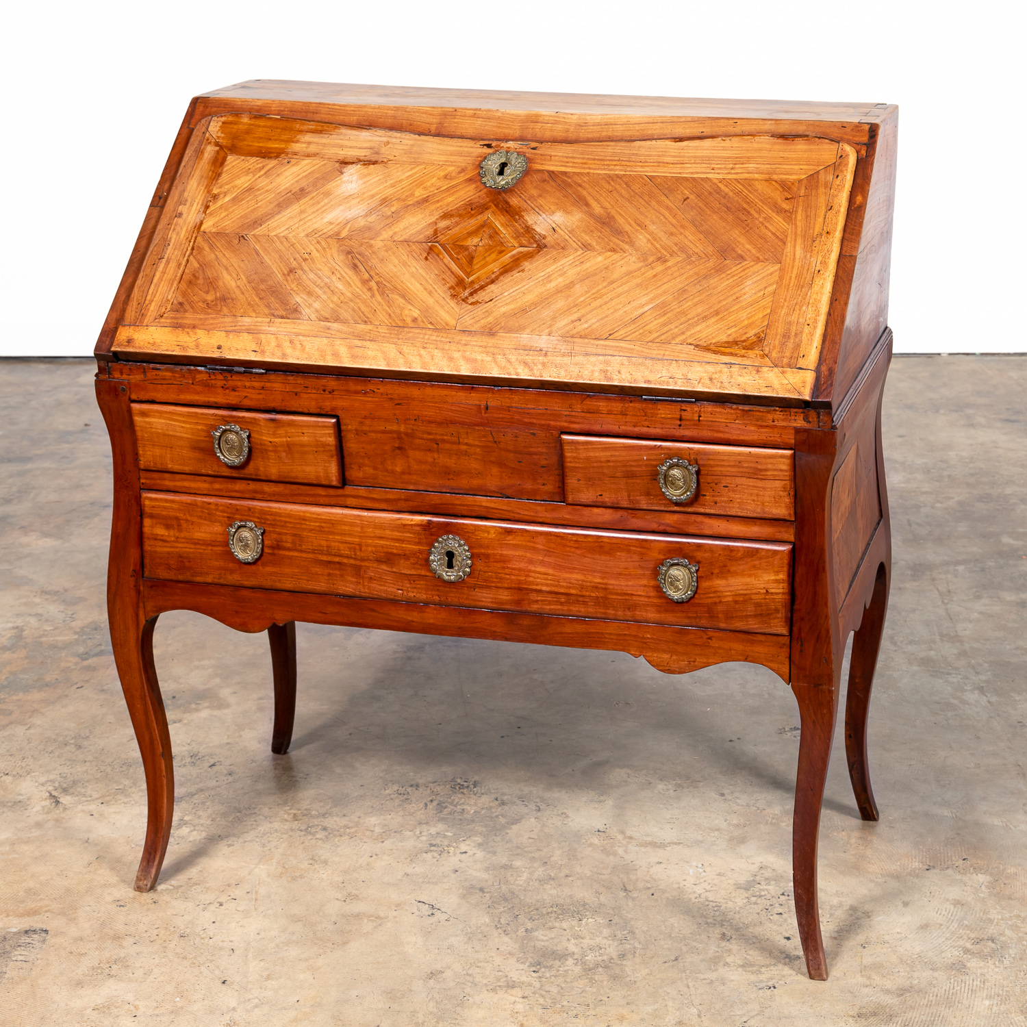 19TH C. LOUIS XV STYLE FALL FRONT