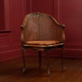 19TH C. LOUIS XV STYLE FAUTEUI