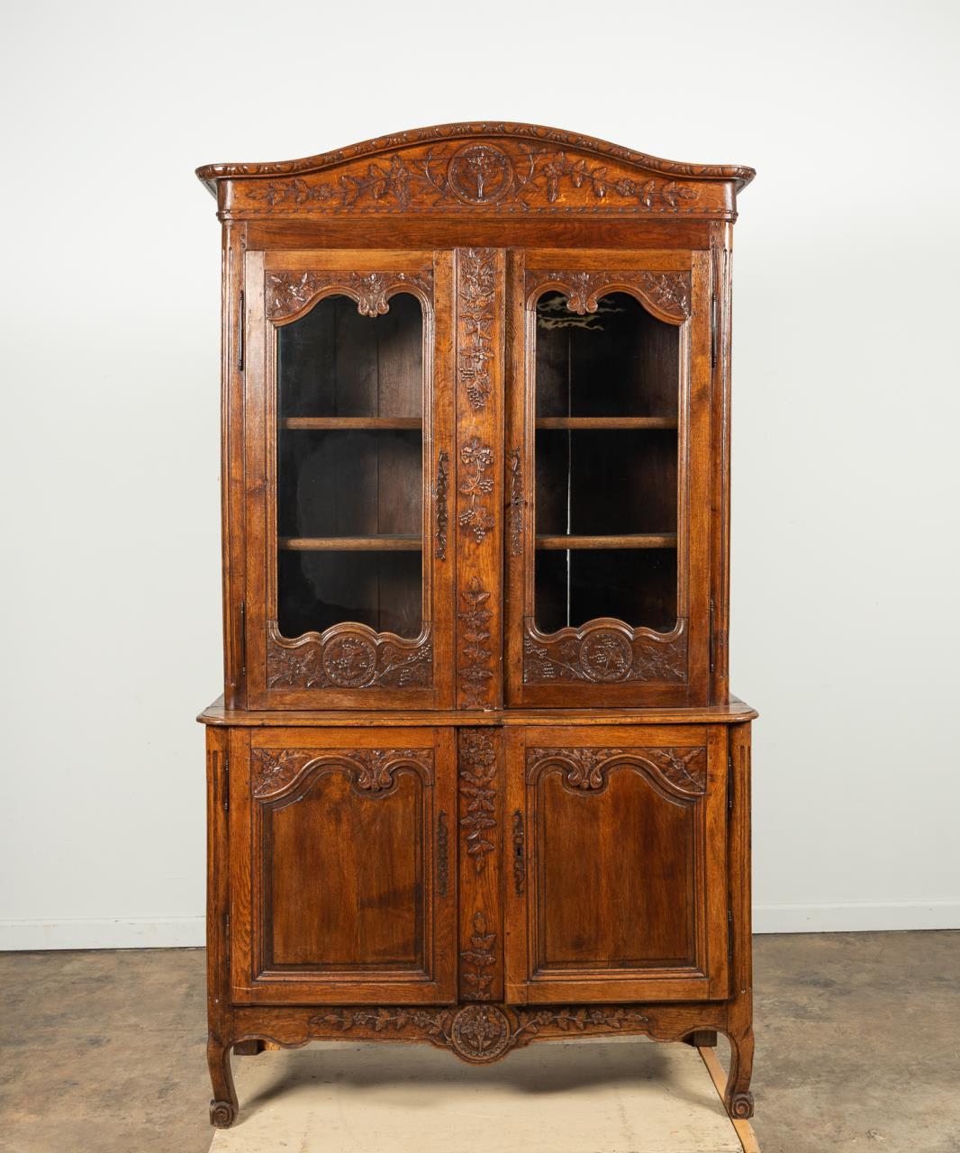19TH C. LOUIS XV-STYLE OAK BUFFET A