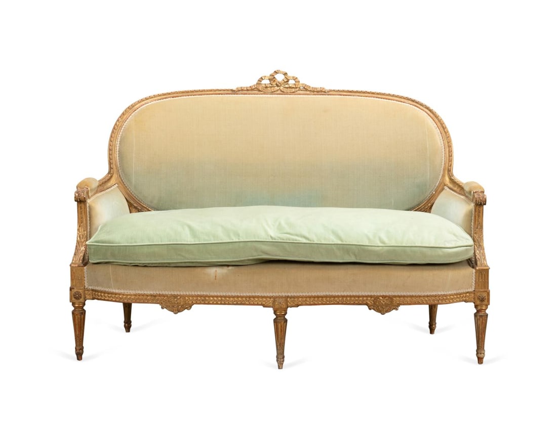 19TH C. LOUIS XVI STYLE GILTWOOD