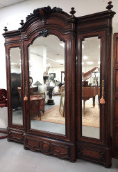19TH C LOUIS XVI STYLE BURLED