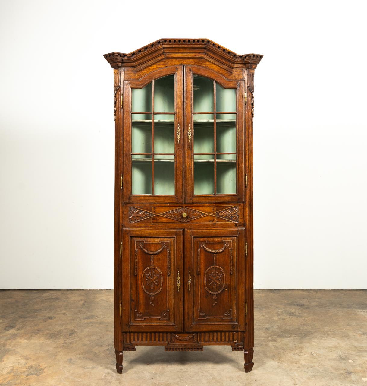 19TH C. LOUIS XVI-STYLE GLAZED