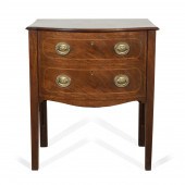 19TH C MAHOGANY BOW FRONT BEDS