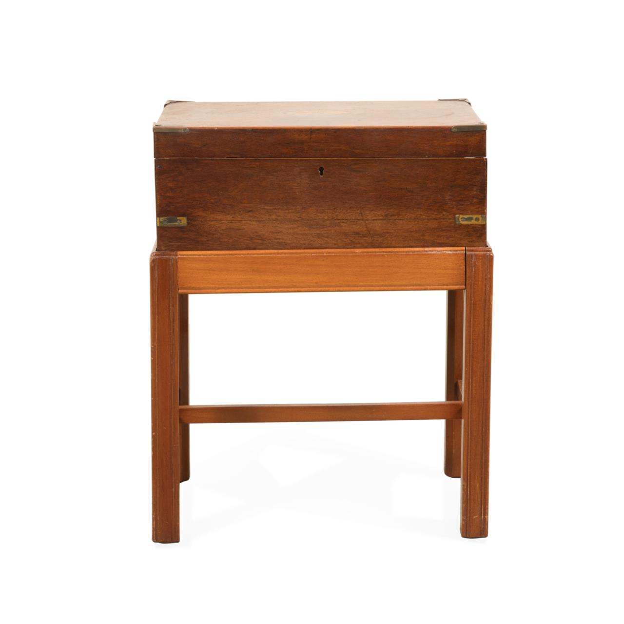 19TH C. MAHOGANY CAMPAIGN WRITING