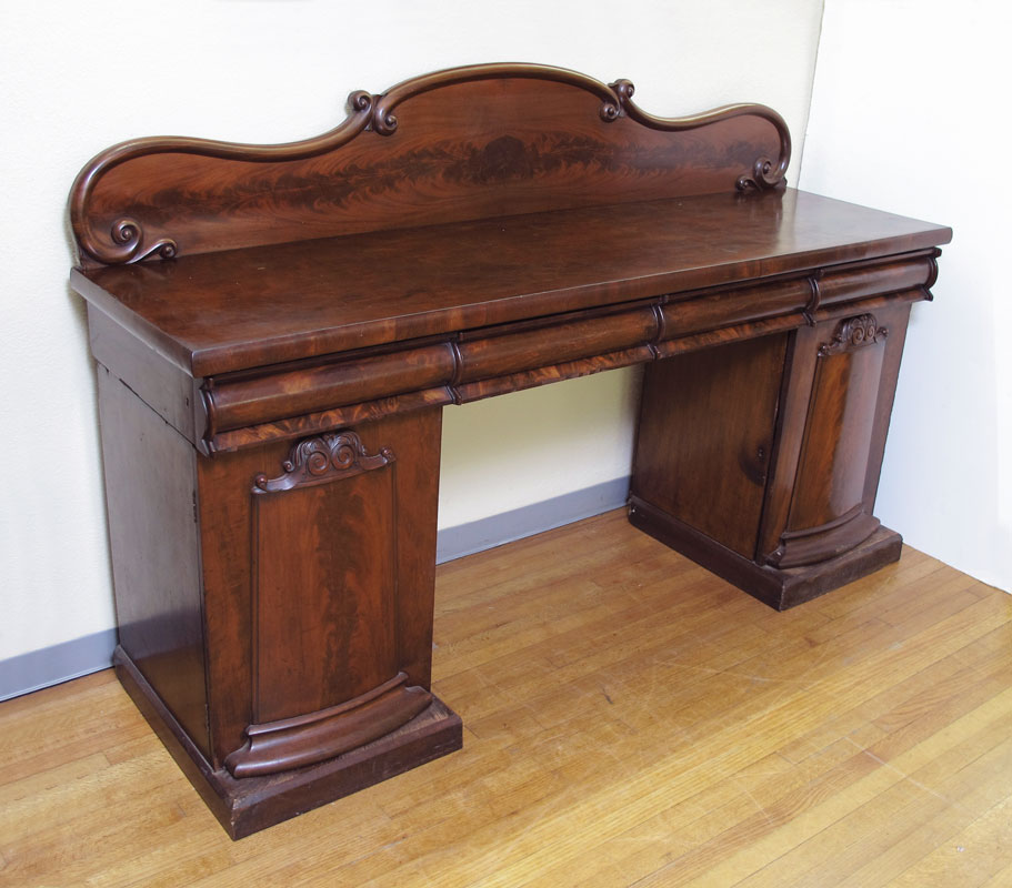 19TH C MAHOGANY DOUBLE PEDESTAL