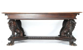 19TH C MAHOGANY HIGHLY CARVED