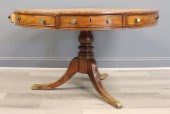 19TH C. MAHOGANY LEATHERTOP DR