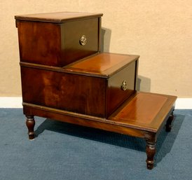 19th C. Mahogany library steps with