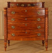 19TH C. MAHOGANY SHERATON CHES