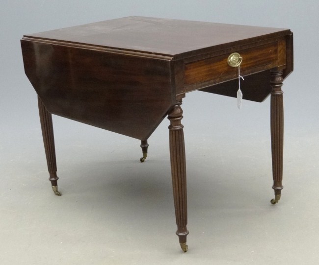 19th c. mahogany single drawer