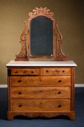 19th C. mahogany two over thre