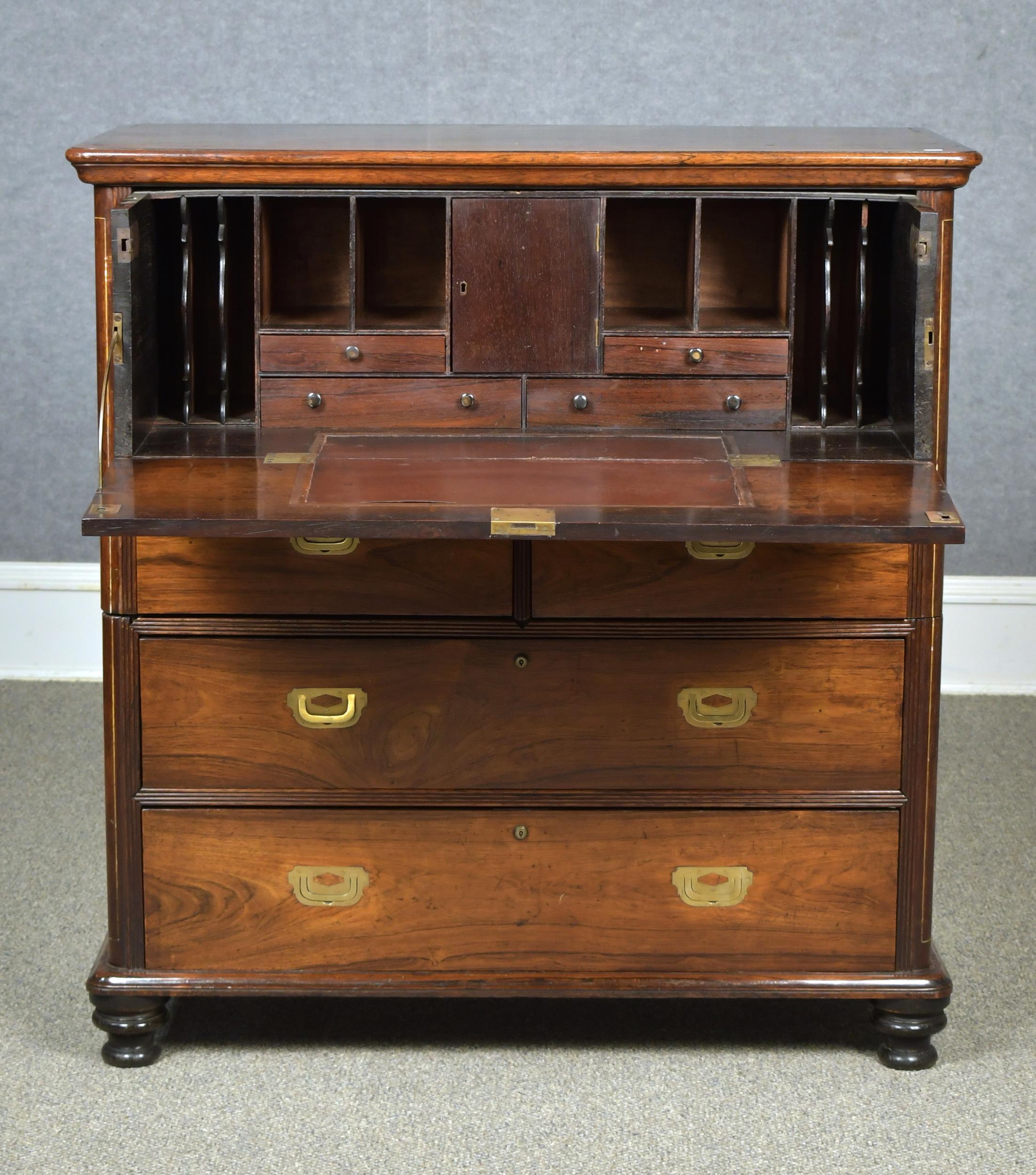 19TH C. MAHOGANY TWO PART