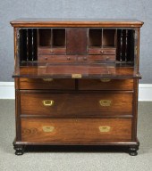 19TH C. MAHOGANY TWO PART CAMP