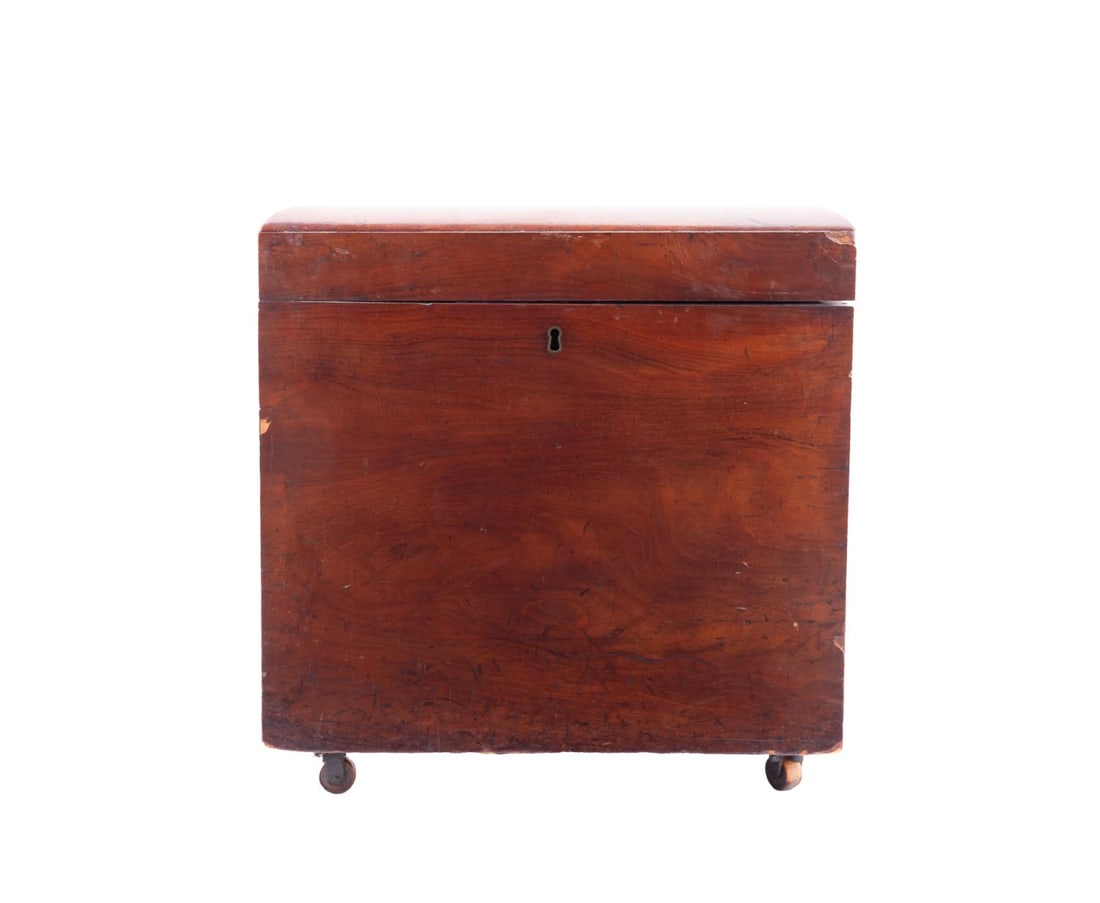 19TH C. MAHOGANY VENEER