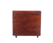 19TH C. MAHOGANY VENEER CELLAR