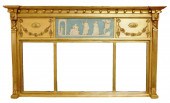 19TH C. MANTEL MIRROR WITH CEN