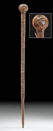 19TH C. MAORI WOOD TOKOTOKO OR