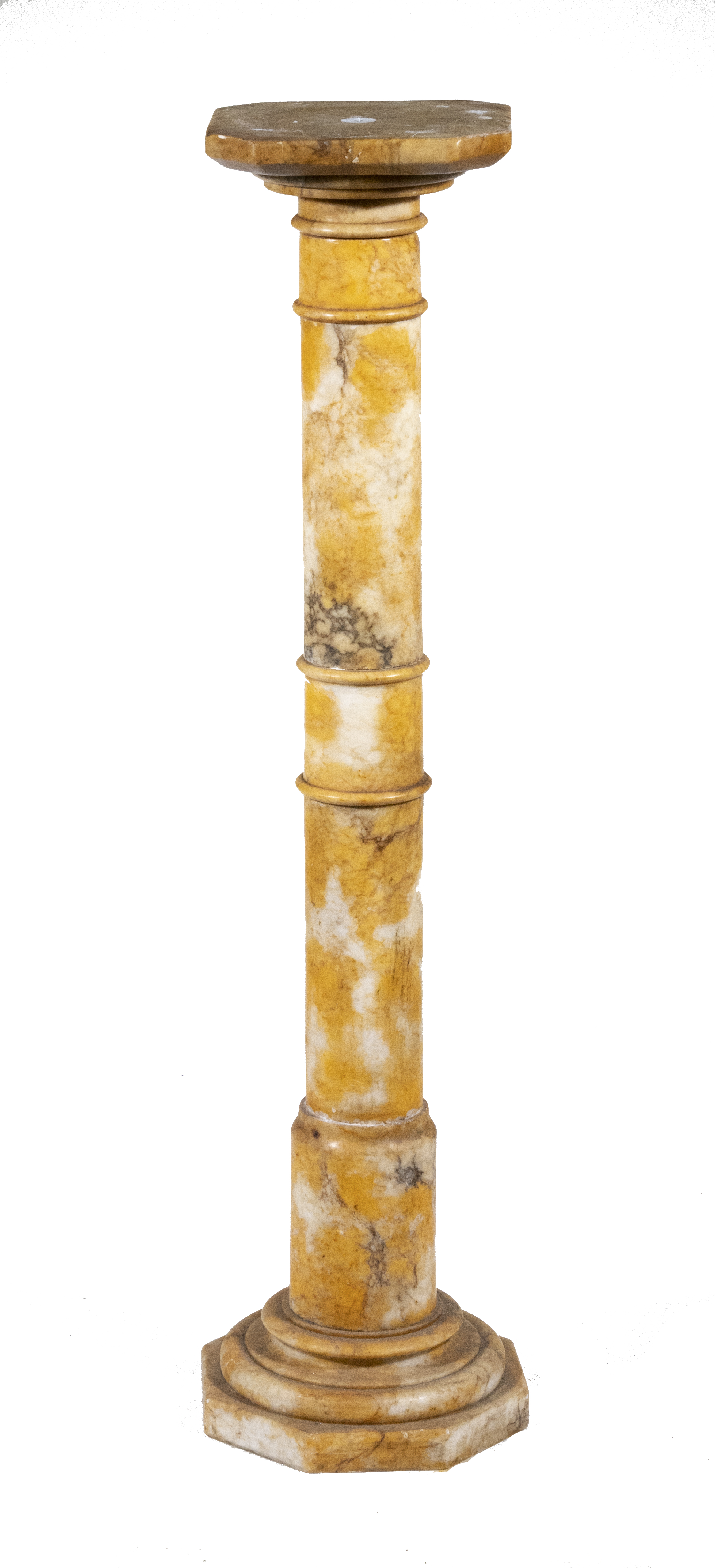 19TH C. MARBLE PEDESTAL Probably