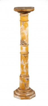 19TH C. MARBLE PEDESTAL Probab