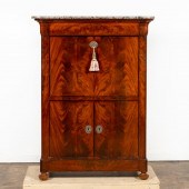 19TH C. MARBLE TOP MAHOGANY SE
