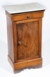 19TH C. MARBLE TOP MAHOGANY SI