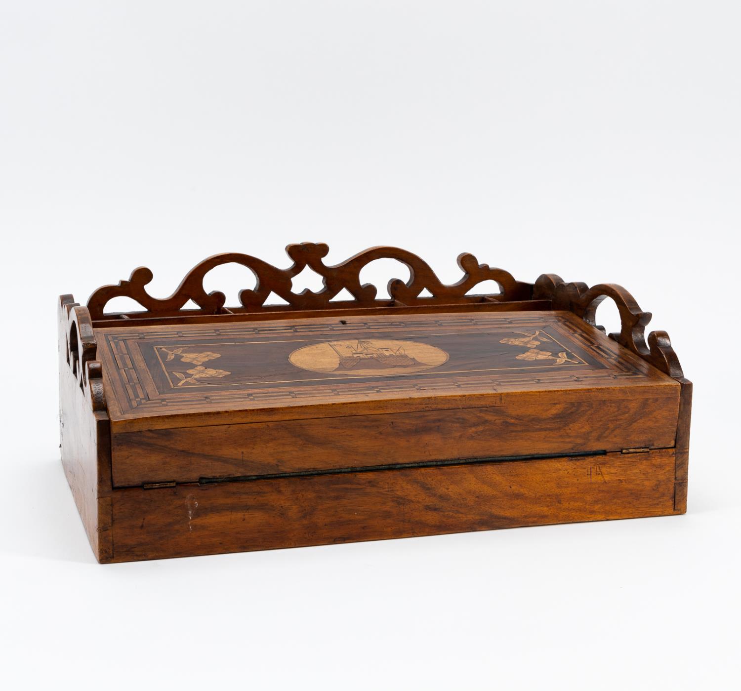 19TH C. MARITIME INLAID PORTABLE