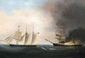 19th C. MARITIME SHIP FIRE PAI