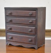 19TH C. MINIATURE CHERRY CHEST