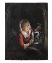 19TH C. MINIATURE PAINTING ON