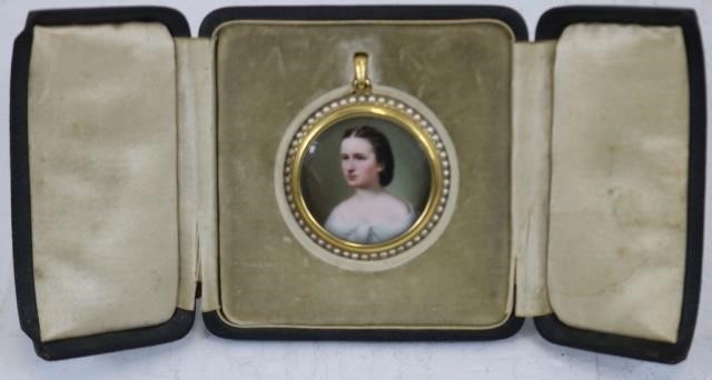19TH C MINIATURE PORTRAIT OF LOUISA