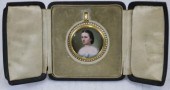 19TH C MINIATURE PORTRAIT OF L