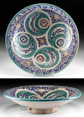 19TH C. MOROCCAN GLAZED POTTER