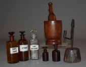 19TH C. MORTAR AND PESTLE, FIV