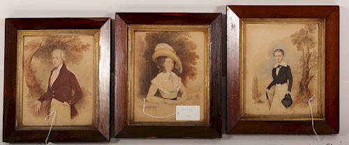 19TH C, MOTHER, FATHER & SON