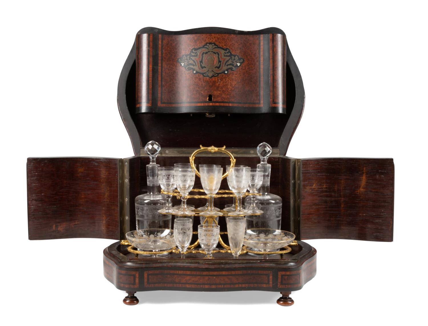 19TH C. NAPOLEON III BURL INLAID