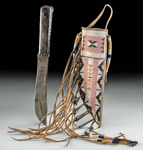 19TH C. NATIVE AMERICAN SIOUX KNIFE