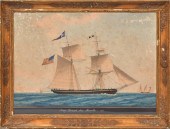 19TH C. NAUTICAL WATERCOLOR, T