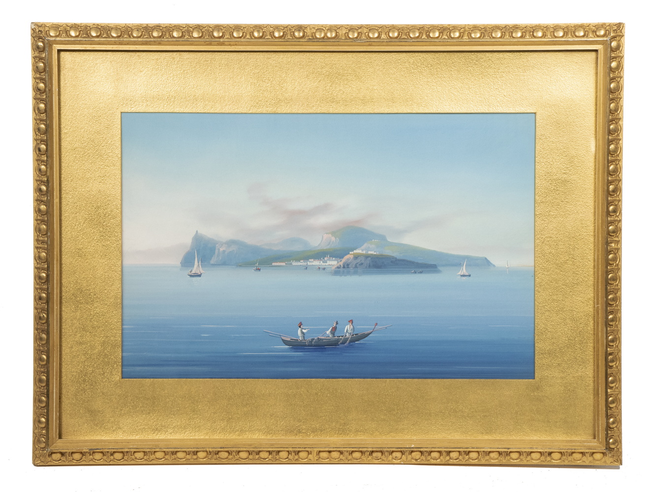 19TH C. NEAPOLITAN GOUACHE ISLAND